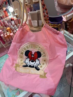 Minnie Mouse Pink Drawstring Tote